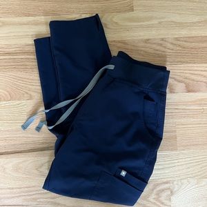 Figs navy yola skinny scrub pants high waisted (SMALL PETITE)
